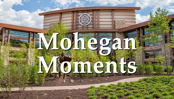 Mohegan Moments text over Building